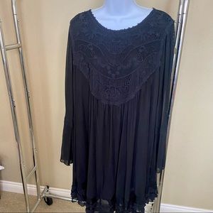 Black dress with lace detail